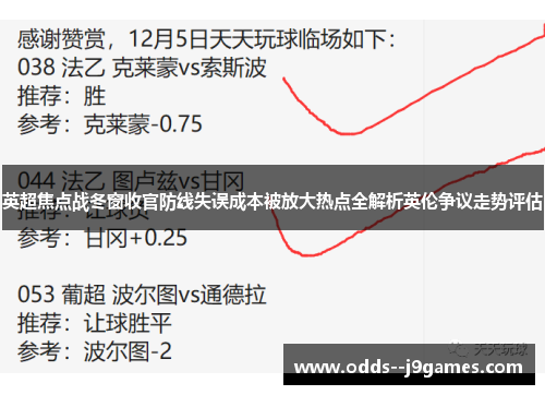 英超焦点战冬窗收官防线失误成本被放大热点全解析英伦争议走势评估 英超焦点战冬窗收官防线失误成本被放大热点全解析英伦争议走势评估